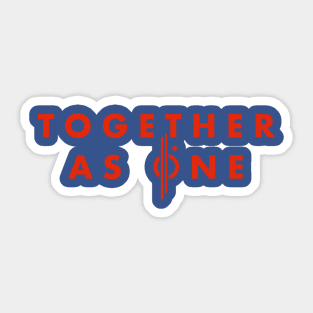 Together as one Sticker